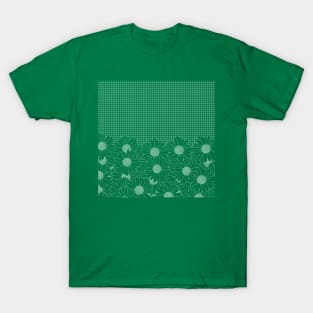 Daisy Grid Mint Green T-Shirt